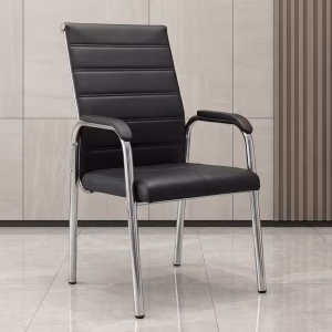 Stylish Chrome Frame Office Chair – Premium Comfort for Executive and Reception Spaces