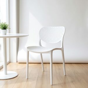 White Plastic Cafe Chair