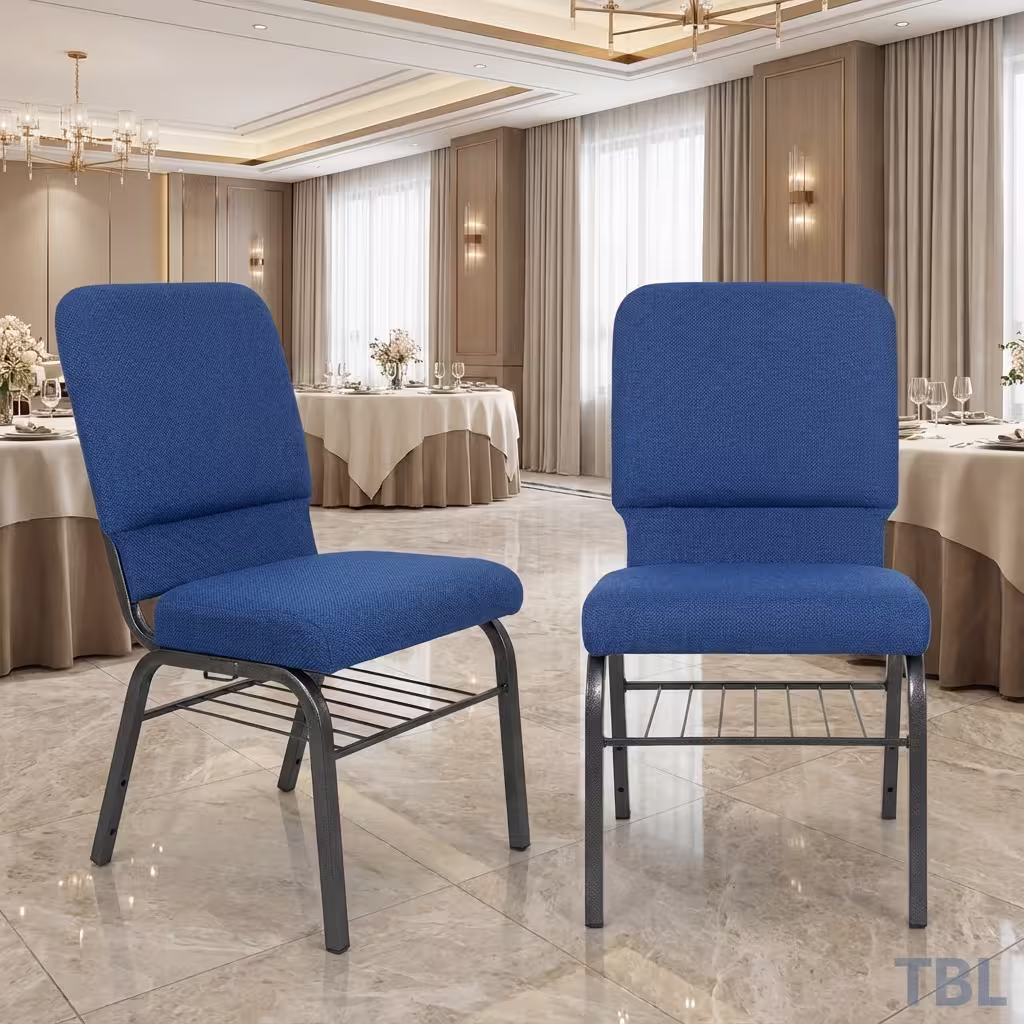 Commercial Conference &Amp; Banquet Chair With Upholstered Cushioned Seat, Ergonomic Backrest, And Reinforced Metal Frame For Event And Meeting Spaces