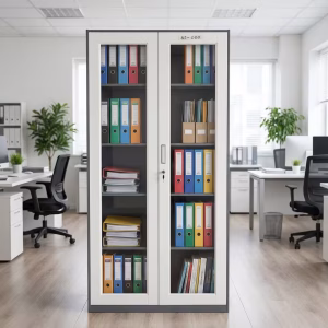 Industrial Glass Door Filing Cabinet