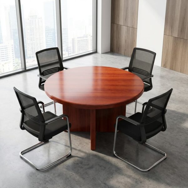 Mahogany Round Conference Table - TBL Furniture
