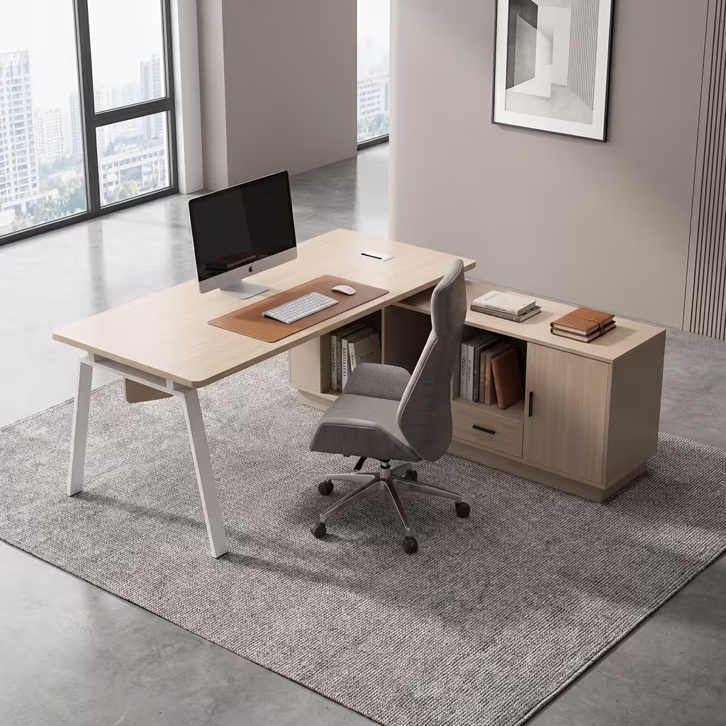 Stylish Executive L Shaped Office Desk – 1.8M Premium Workspace With Storage