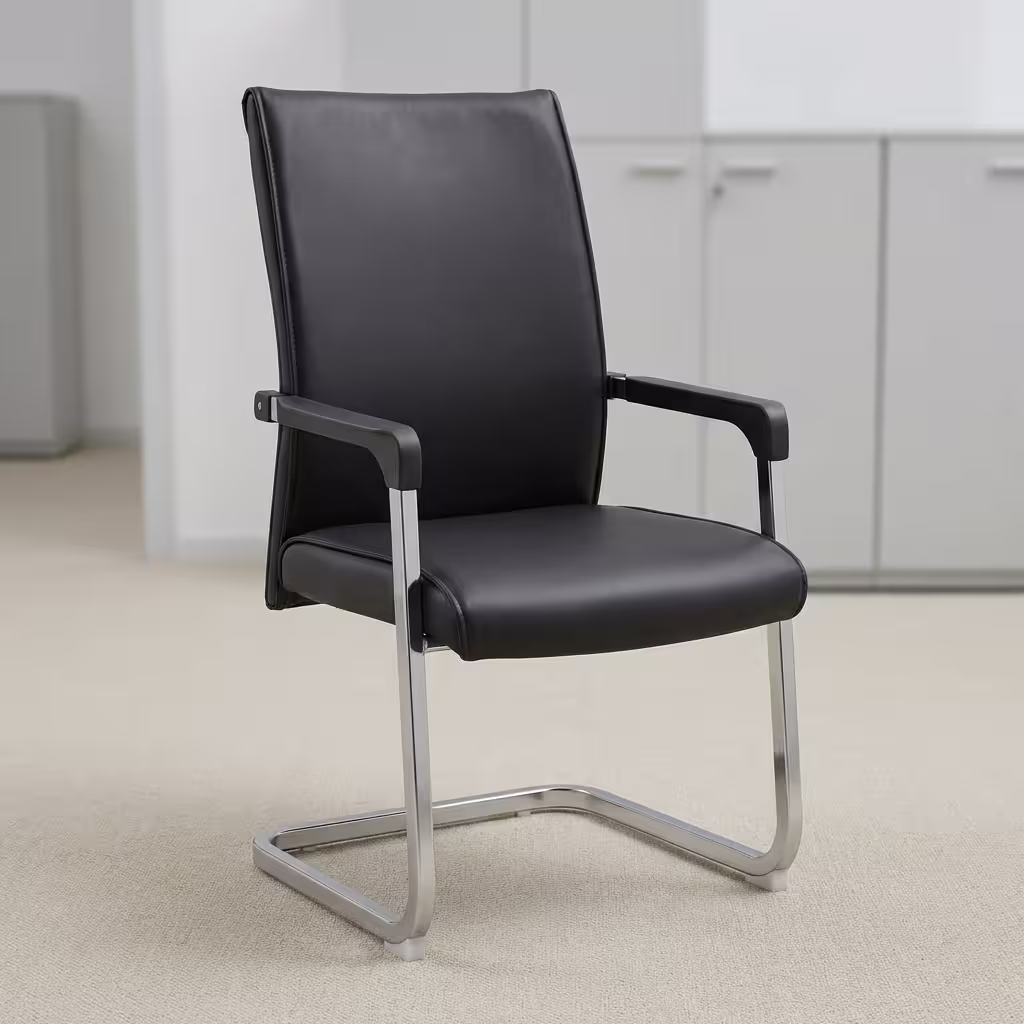 Leather Cantilever Visitor Chair