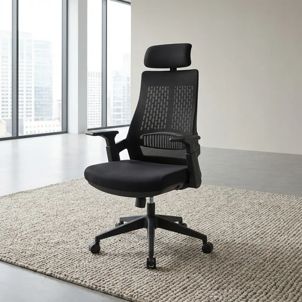 Pro Ergonomic Mesh Chair black office chair with headrest and adjustable armrests