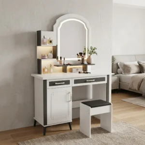Modern LED Vanity Set dressing table with LED mirror and storage drawers Kenya