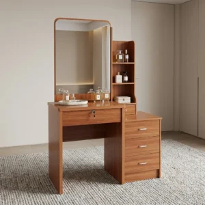 Luxury Vanity Desk wooden dressing table with mirror and drawers Kenya
