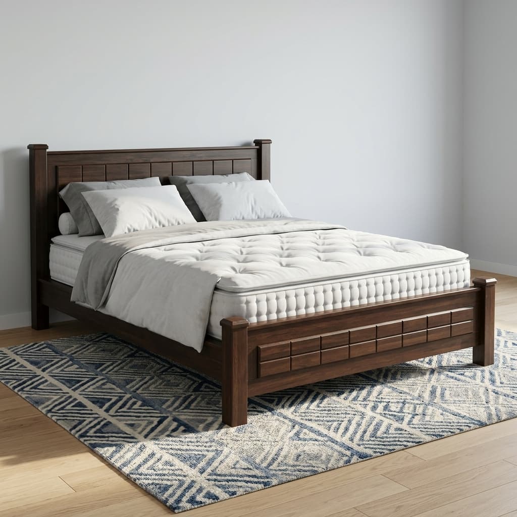 Royal Modena King Bed 180 by 200 cm with premium wooden frame, elegant headboard, and spacious king-size bedroom design