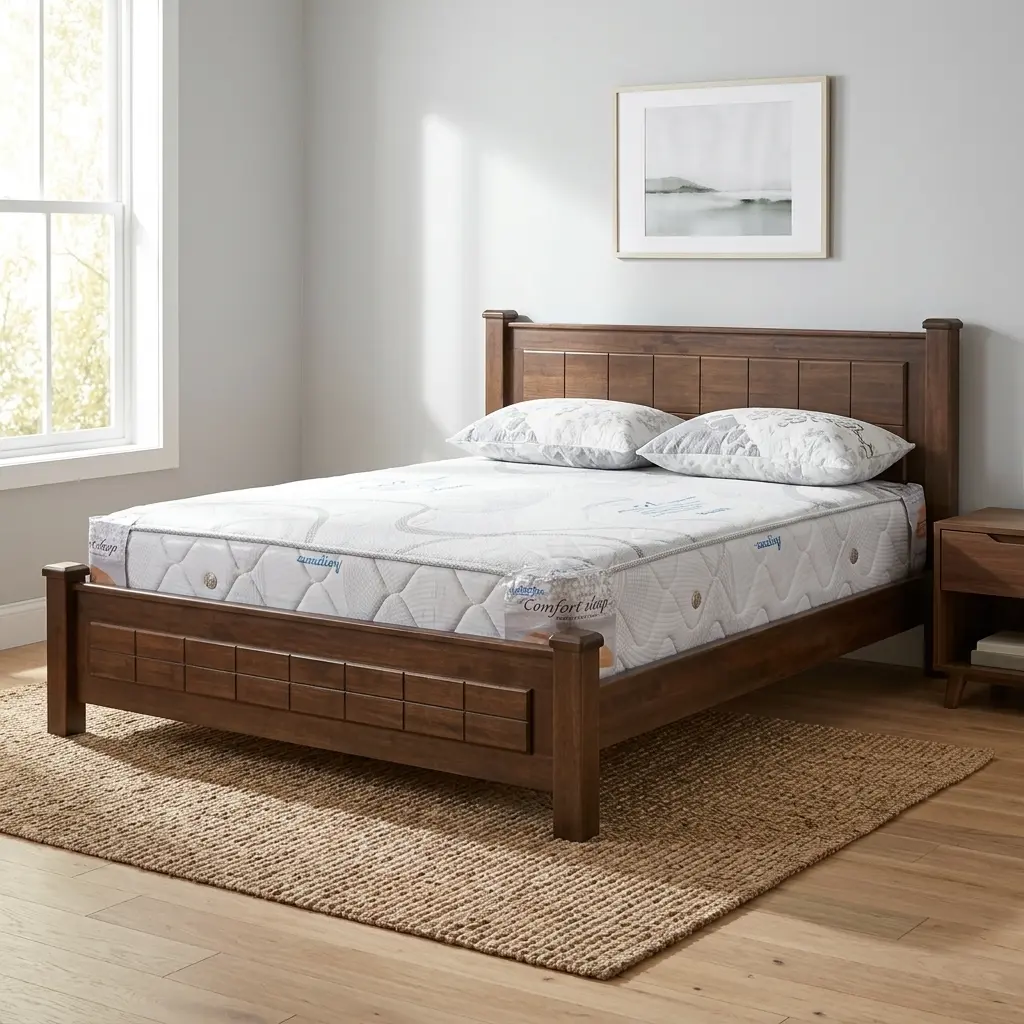 Royal Modena King Bed 180 by 200 cm with premium wooden frame, elegant headboard, and spacious king-size bedroom design