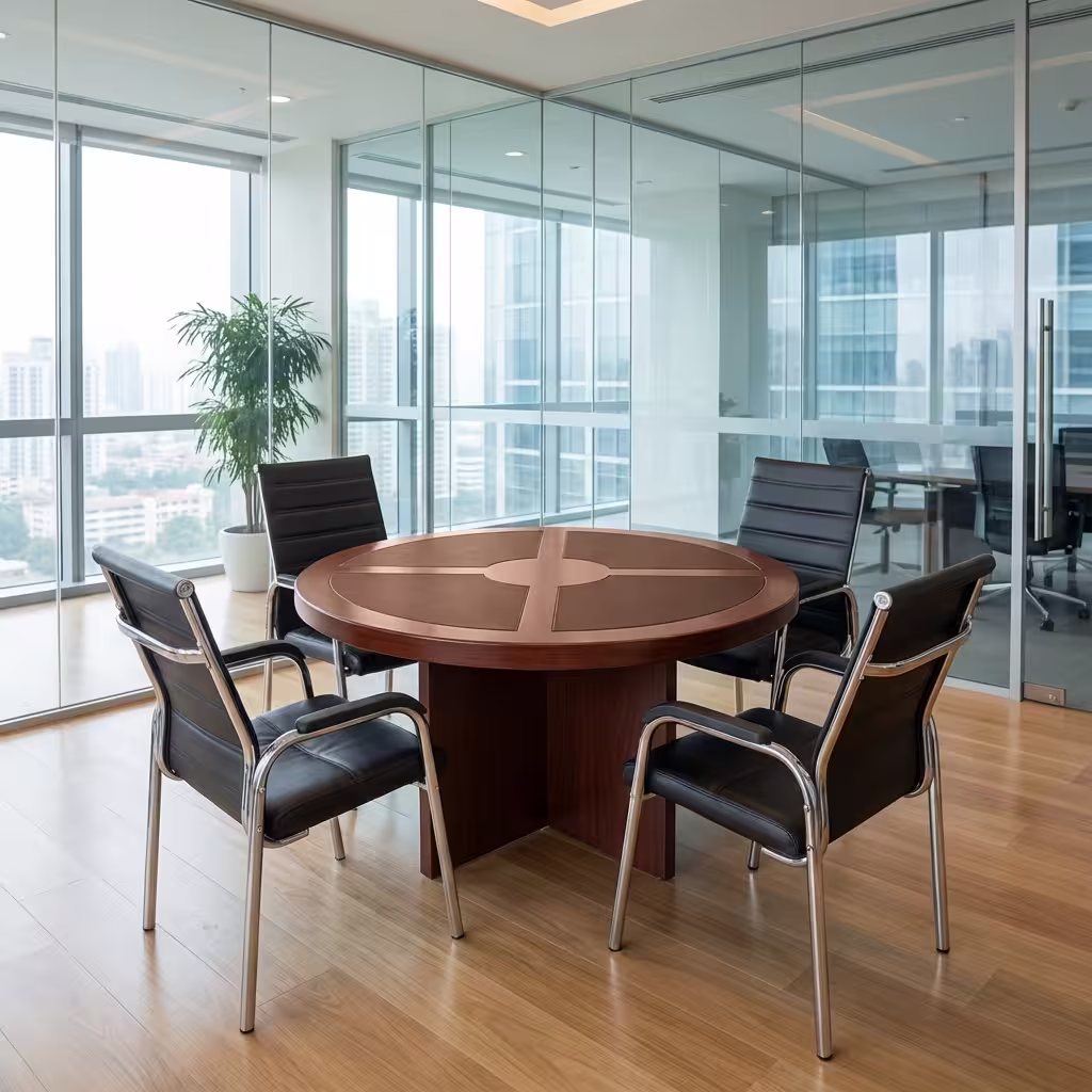 2.4m executive boardroom table, Boardroom & Conference Tables with sleek wood finish, integrated cable management and modern meeting chairs