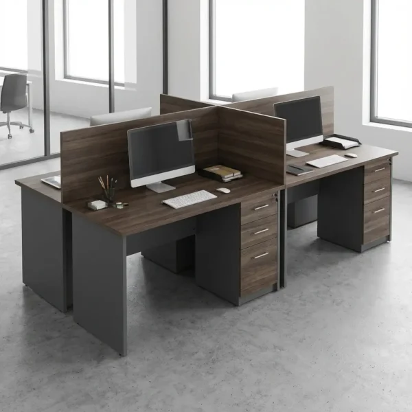 Custom 4-Way Workstations - TBL Furniture