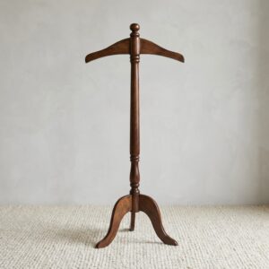 Professional Hardwood Coat Rack with classic wooden finish and sturdy base for office and home organization