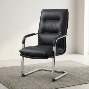 Premium Cantilever Office Chair with padded executive seating, chrome cantilever frame, and modern office visitor chair design