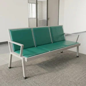 3-Seater Waiting Room Bench with cushioned seats, supportive backrests, and durable metal frame for reception areas