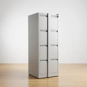 4-Drawer Filing Cabinet Locking Bar with four filing drawers and key-operated security bar for organized office storage.